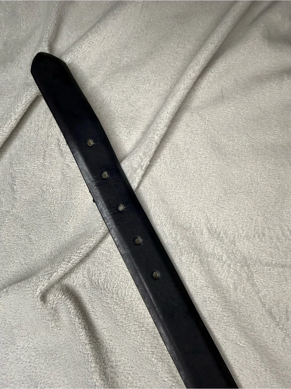 Diahann Carroll Vintage Women's Solid Dark Blue Leather Belt Size Large
